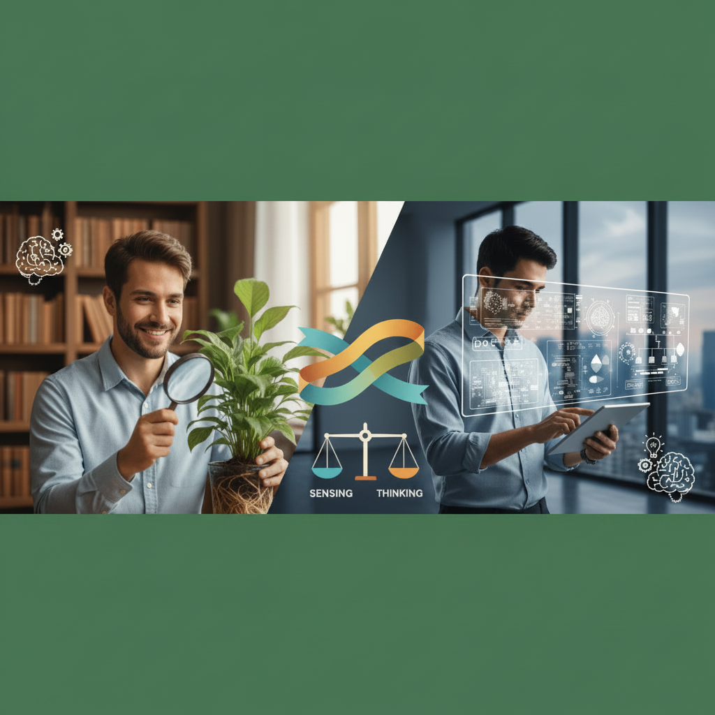 Perbedaan Mesin Kecerdasan STIFIn Sensing vs Thinking - Section illustration