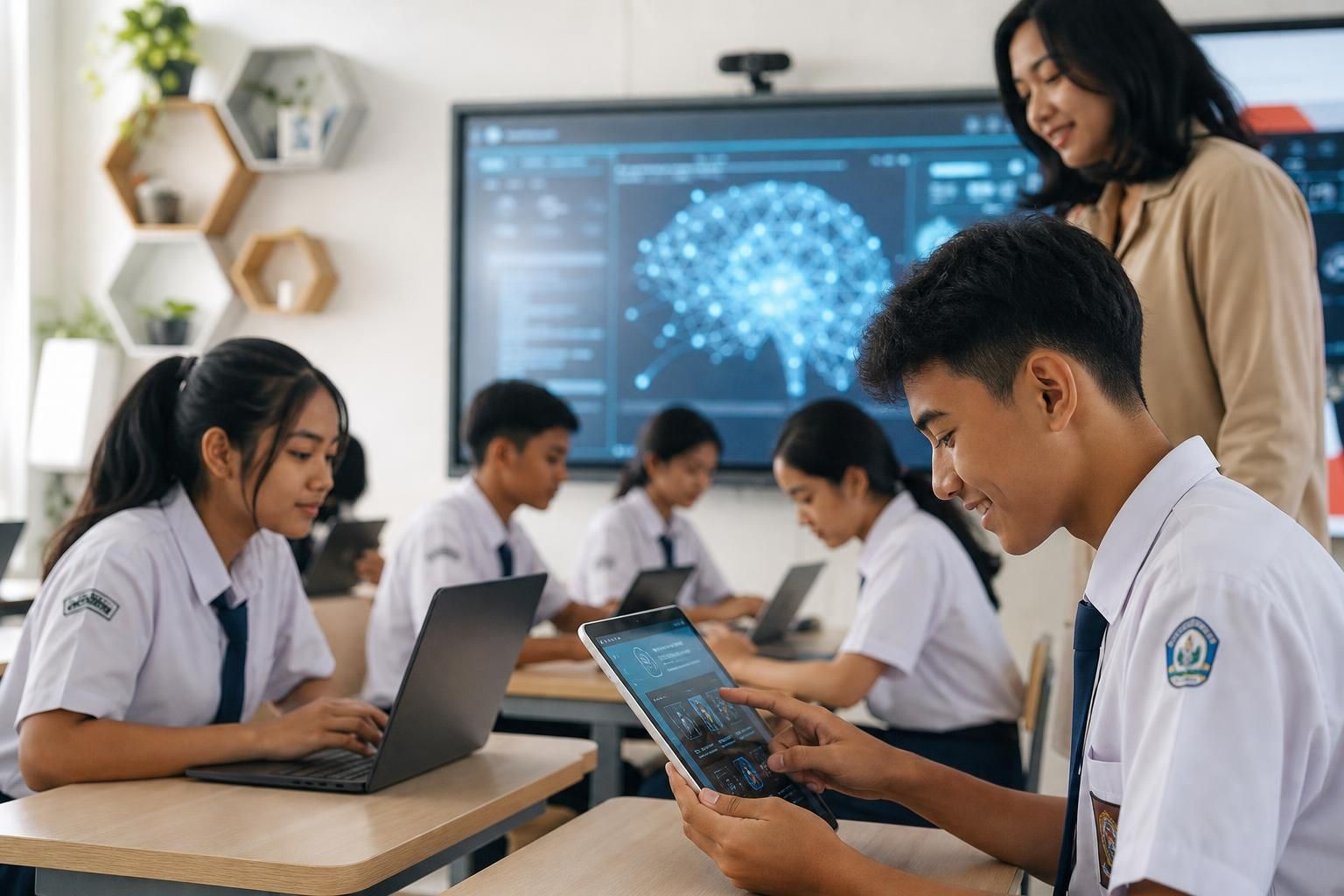 Studi Kasus Transformasi Digital Sekolah di Indonesia - Section illustration