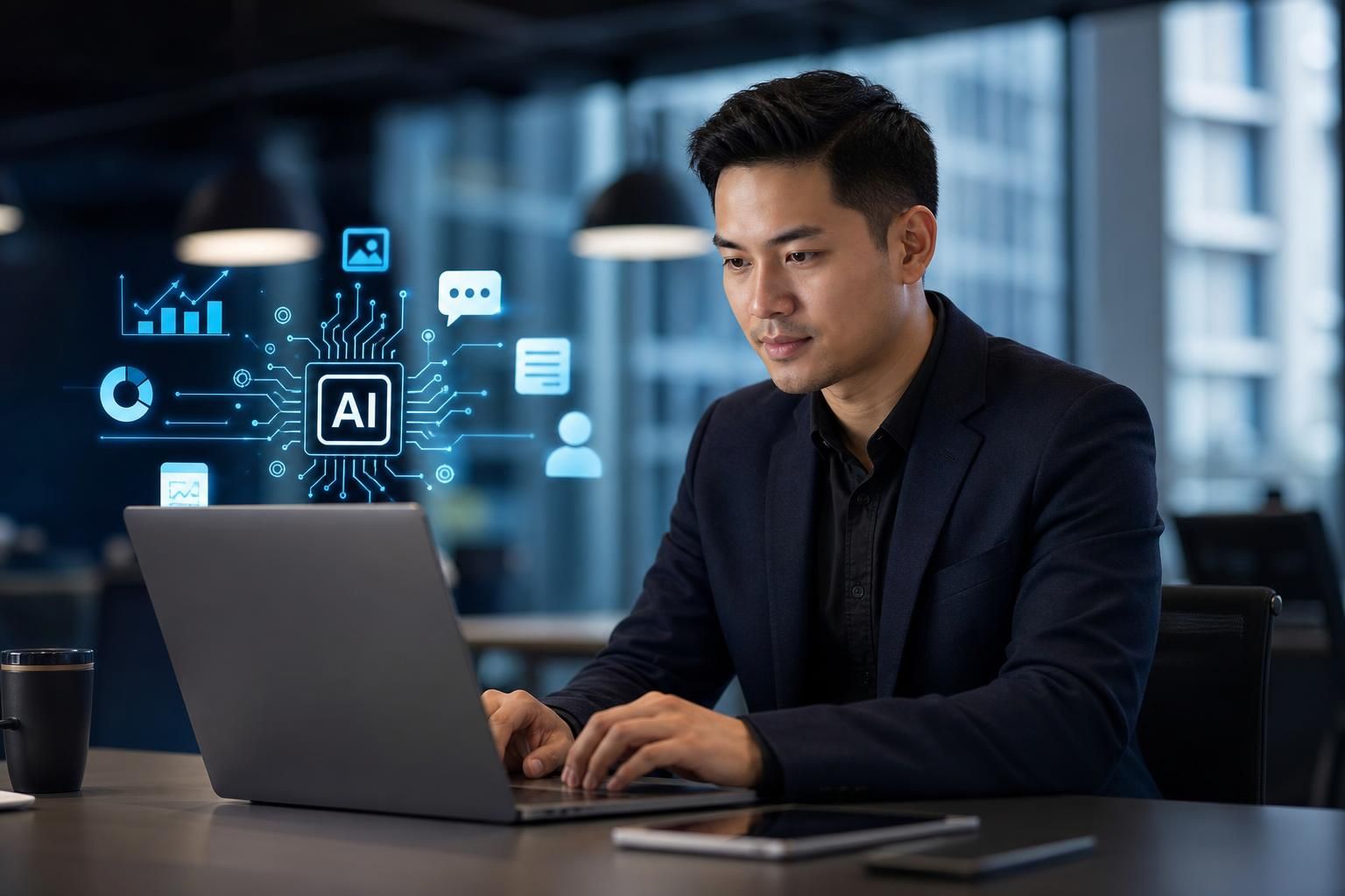 Beli Lisensi Aplikasi Marketing AI Indonesia - Section illustration