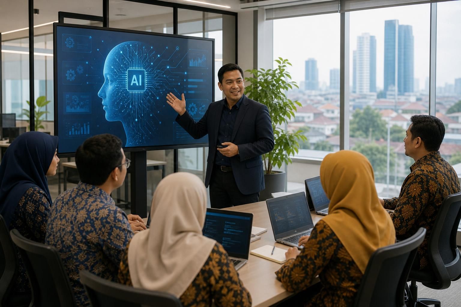 Pelatihan AI untuk Manajemen Sekolah Surabaya - Section illustration