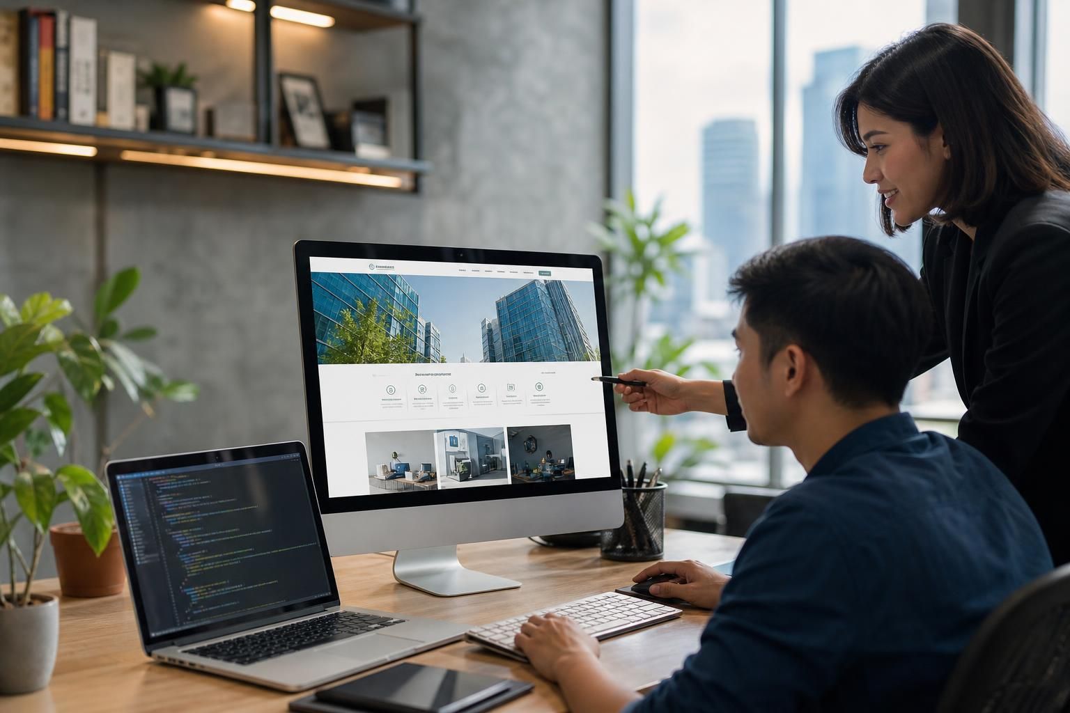 Jasa Pembuatan Website Bisnis Profesional - Section illustration