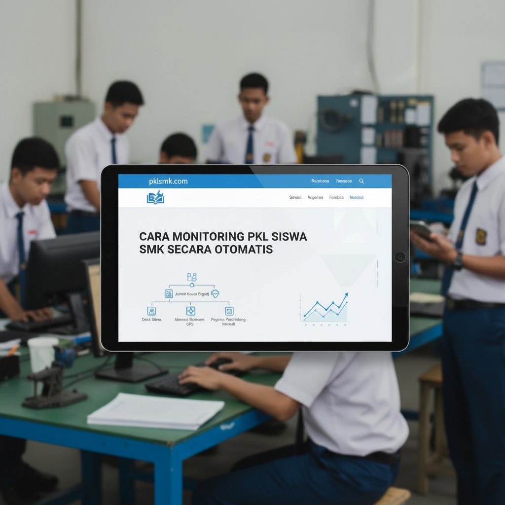 Cara Monitoring PKL Siswa SMK Secara Otomatis & Efektif - Section illustration