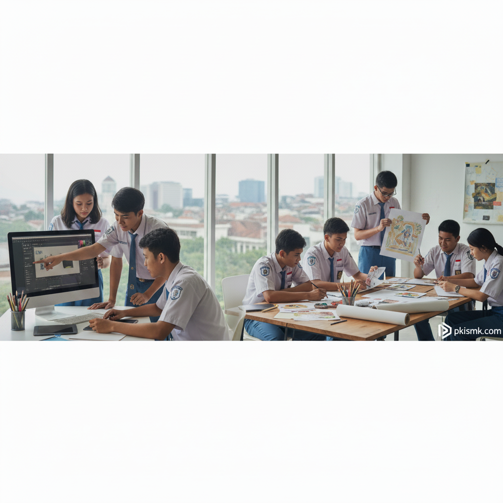 Tempat PKL SMK Jurusan DKV di Bandung Online Offline Terbaik - Section illustration