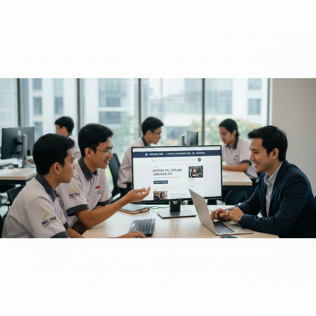 Daftar PKL Online SMK Jurusan RPL Gratis Bimbingan Mentor - Section illustration