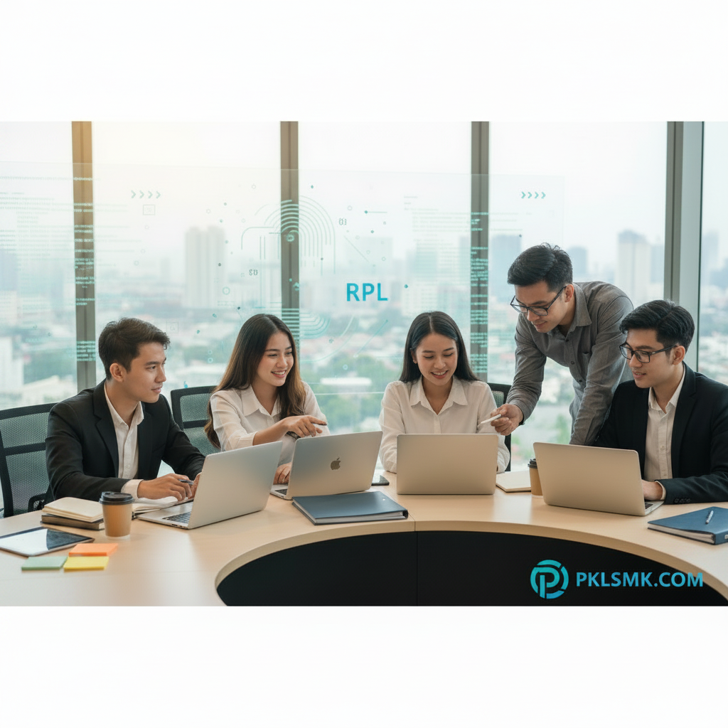 Daftar PKL Online SMK Jurusan RPL Gratis Bimbingan Mentor - Section illustration