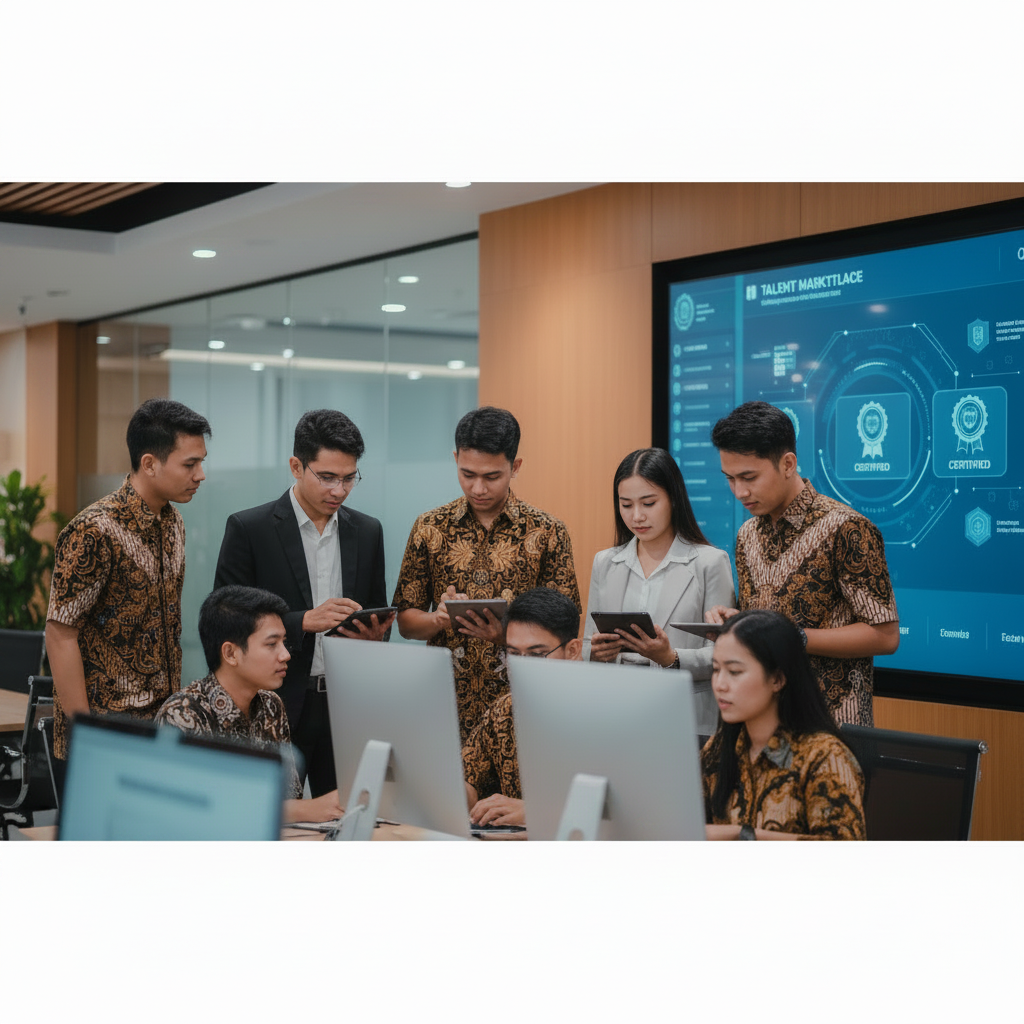Talent Marketplace Lulusan SMK Digital Bersertifikat Resmi - Section illustration