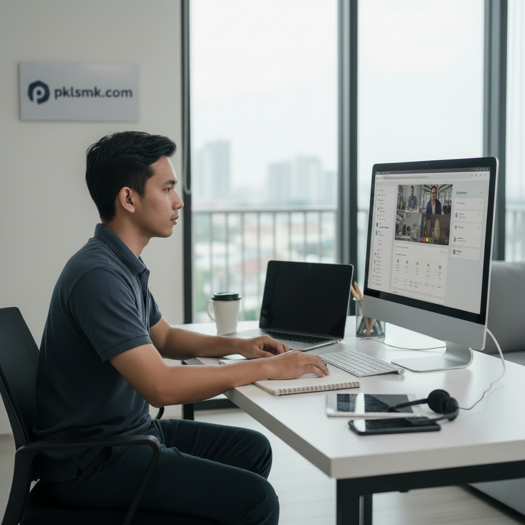 Manfaat PKL Online untuk Melatih Remote Working Siswa SMK - Section illustration