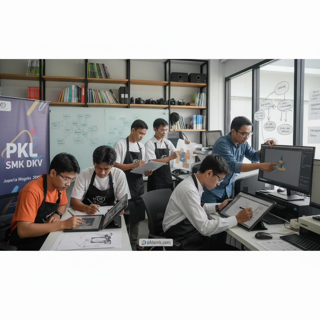 7 Contoh Project Based Learning PKL SMK Jurusan DKV Realistis - Section illustration